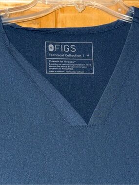 FIGS Dark Harbor V-Neck Technical Scrub Top